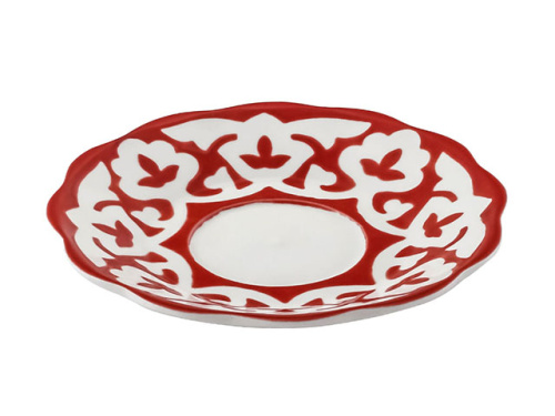 Тарелка рифленый край Красная Пахта, Turon Porcelain, Ø 12.5 см