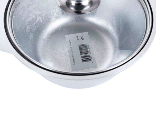 Кастрюля 1 л литая со стеклянной крышкой, Kukmara, к01