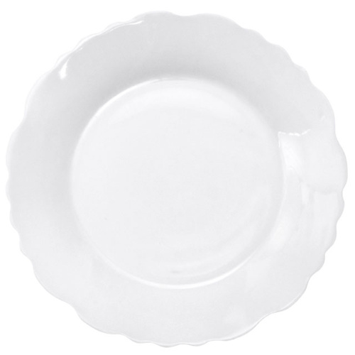 Тарелка "Turon porcelain", рифленый край, фарфор, Ø 16 см