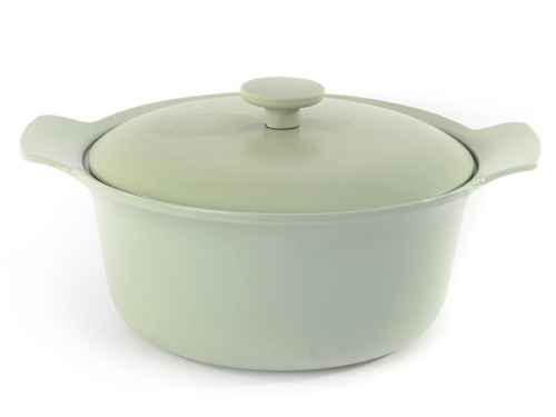 Кастрюля чугунная овальная с крышкой BergHOFF Ron, (зеленая) 4.2 л