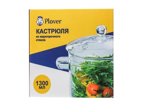 Кастрюля бульонная для лапши со стеклянной крышкой, 1.3 л