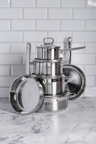 Кастрюля 4.5 л из нержавеющей стали со стеклянной крышкой, Kukmara (ORION), ORN-CA4522G