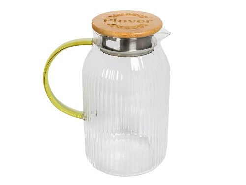 Кувшин стеклянный с металлической крышкой-фильтром, 1.5 л