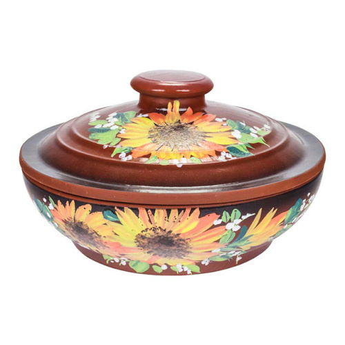 Жаровня малая "Славянская Керамика", Бархатцы, 1.4 л