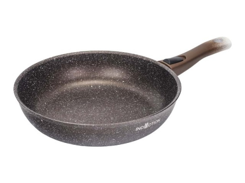 Сковорода 28 см с антипригарным покрытием со съемной ручкой, Kukmara (Marble Induction Кофейный мрамор), смки282а