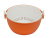 Дуршлаг с миской 2 в 1 круглый, пластиковый, 2 л, оранжевый/белый