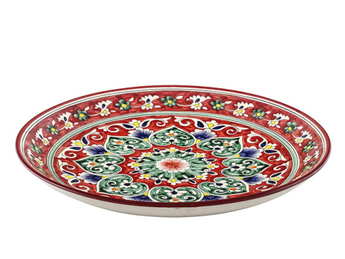 Блюдо Ляган "Риштанская керамика", Коракалам, диаметр 32 см RSN040 Блюдо Ляган "Риштанская керамика", Коракалам, диаметр 32 см RSN040