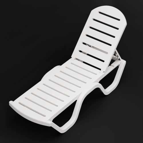 Шезлонг "Солярис" (белый), М8861 Альтернатива