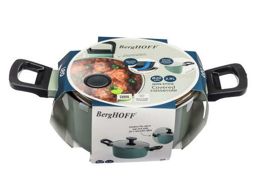 Кастрюля со стеклянной крышкой BergHOFF Leo Sage, 2.9 л