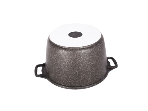 Кастрюля 8 л с антипригарным покрытием со стеклянной крышкой, Kukmara (Granit Ultra Original), кго82а