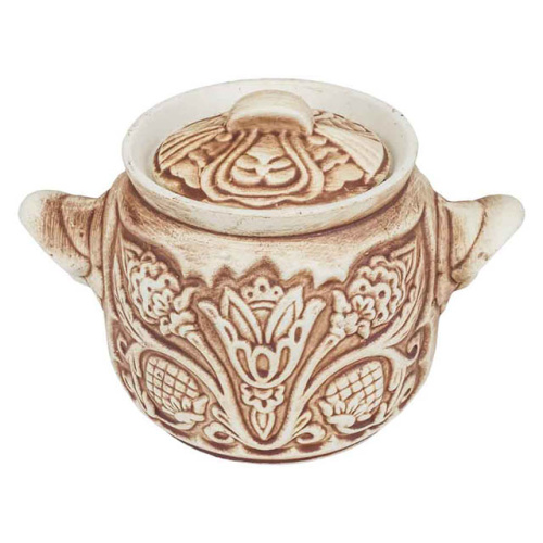 Горшок для запекания "Славянская Керамика", Резной, 0.6 л, 6 шт