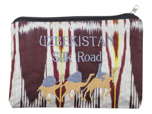 Кошелёк из адраса с машинной вышивкой