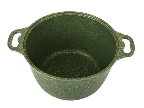 Кастрюля 6 л с антипригарным покрытием со стеклянной крышкой, Kukmara (Trendy style malachite), к61tsml