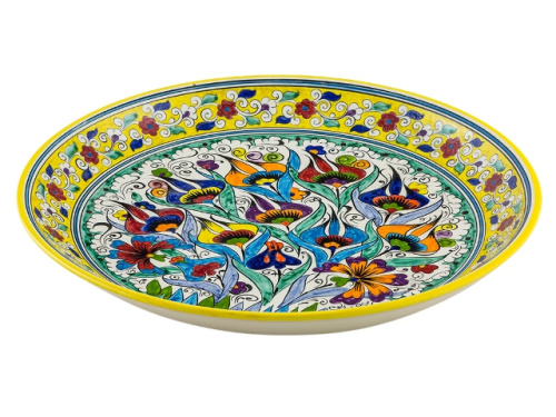 Блюдо Ляган "Риштанская керамика", Турецкий стиль, Узбекистан, Ø 38 см