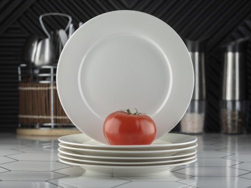 Набор фарфоровых тарелок "Аврора" 6 штук, PLOVER, 19 см