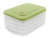 Контейнер с крышкой для хранения и заморозки продуктов на 4 секции, 30х23х14 см, зеленый