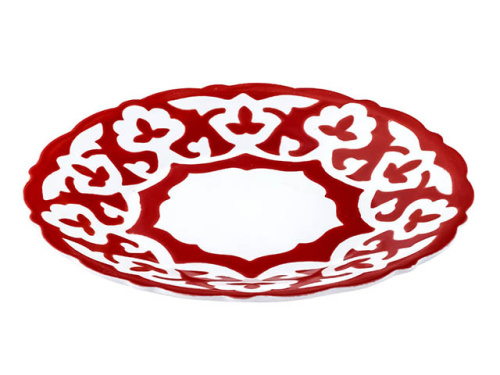 Тарелка рифленый край Красная Пахта, Turon Porcelain, Ø 16 см