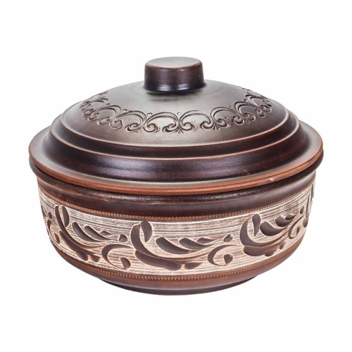 Жаровня большая "Славянская Керамика", Беленная, 3 л