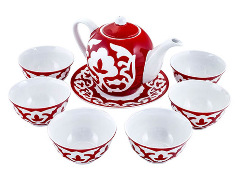 !Чайный сервиз Красная Пахта, Turon porcelain, 8 предметов !Чайный сервиз Красная Пахта, Turon porcelain, 8 предметов