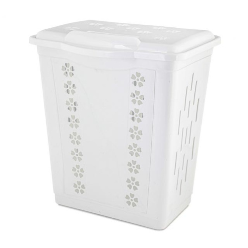 Корзина с крышкой для белья Альтернатива М8342 (белый), 60л