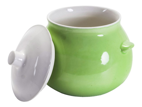 Горшок для запекания "Славянская Керамика", Салатовый, 0.6 л