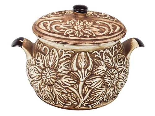 Супник "Славянская Керамика", Подсолнух бежевый матовый, 3 л