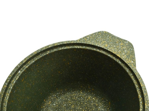 Кастрюля 1 л с антипригарным покрытием со стеклянной крышкой, Kukmara (Trendy style malachite), к11tsml