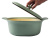 Кастрюля чугунная овальная с крышкой BergHOFF Ron, (зеленая) 5.2 л