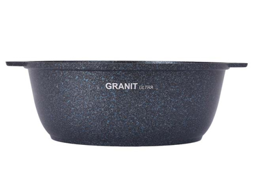 Кастрюля-жаровня 4 л с антипригарным покрытием со стеклянной крышкой, Kukmara (Granit Ultra Blue), жгг41а