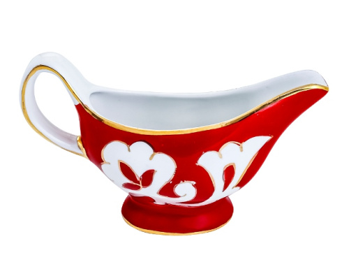Соусник Красная Пахта, Turon Porcelain, с золотом
