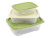 Набор из 3-х пищевых контейнеров с крышкой от 0.3 л до 1.1 л, прямоугольные, Plover Набор из 3-х пищевых контейнеров с крышкой от 0.3 л до 1.1 л, прямоугольные, Plover