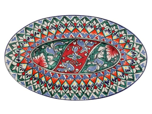 Блюдо Ляган овальное "Риштанская керамика", Ø 34 см