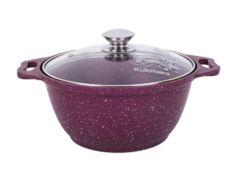 Кастрюля 2 л с антипригарным покрытием со стеклянной крышкой, Kukmara (Trendy style mystery), к21tsm
