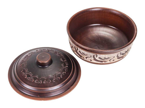 Жаровня большая "Славянская Керамика", Беленная, 3 л