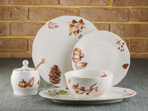 Тарелка керамическая October Line, PLOVER, 20 см Тарелка керамическая October Line, PLOVER, 20 см