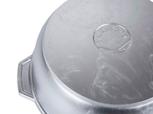 Кастрюля-жаровня 4 л алюминиевая литая с крышкой, Kukmara, ж40