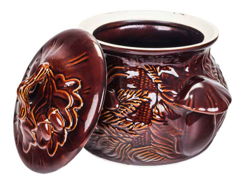 Набор супник 3 л + 4 горшка 0.6 л "Славянская Керамика", Гриб