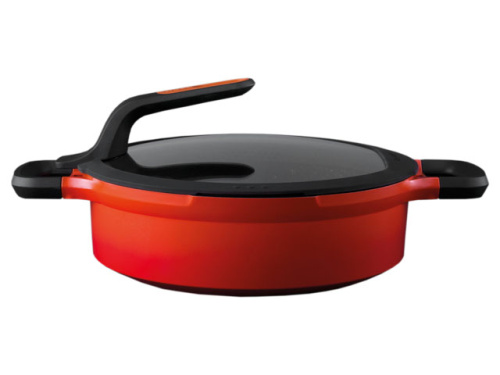 Сотейник со стеклянной крышкой двумя ручками BergHOFF Gem Red, 3.9 л