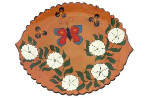 Блюдо Ляган "Риштанская керамика", Бабочка, диаметр 41 см LAG004_1 Блюдо Ляган "Риштанская керамика", Бабочка, диаметр 41 см LAG004_1