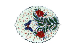 Блюдо Ляган "Риштанская керамика", Бабочка, диаметр 41 см LAG001_3 Блюдо Ляган "Риштанская керамика", Бабочка, диаметр 41 см LAG001_3